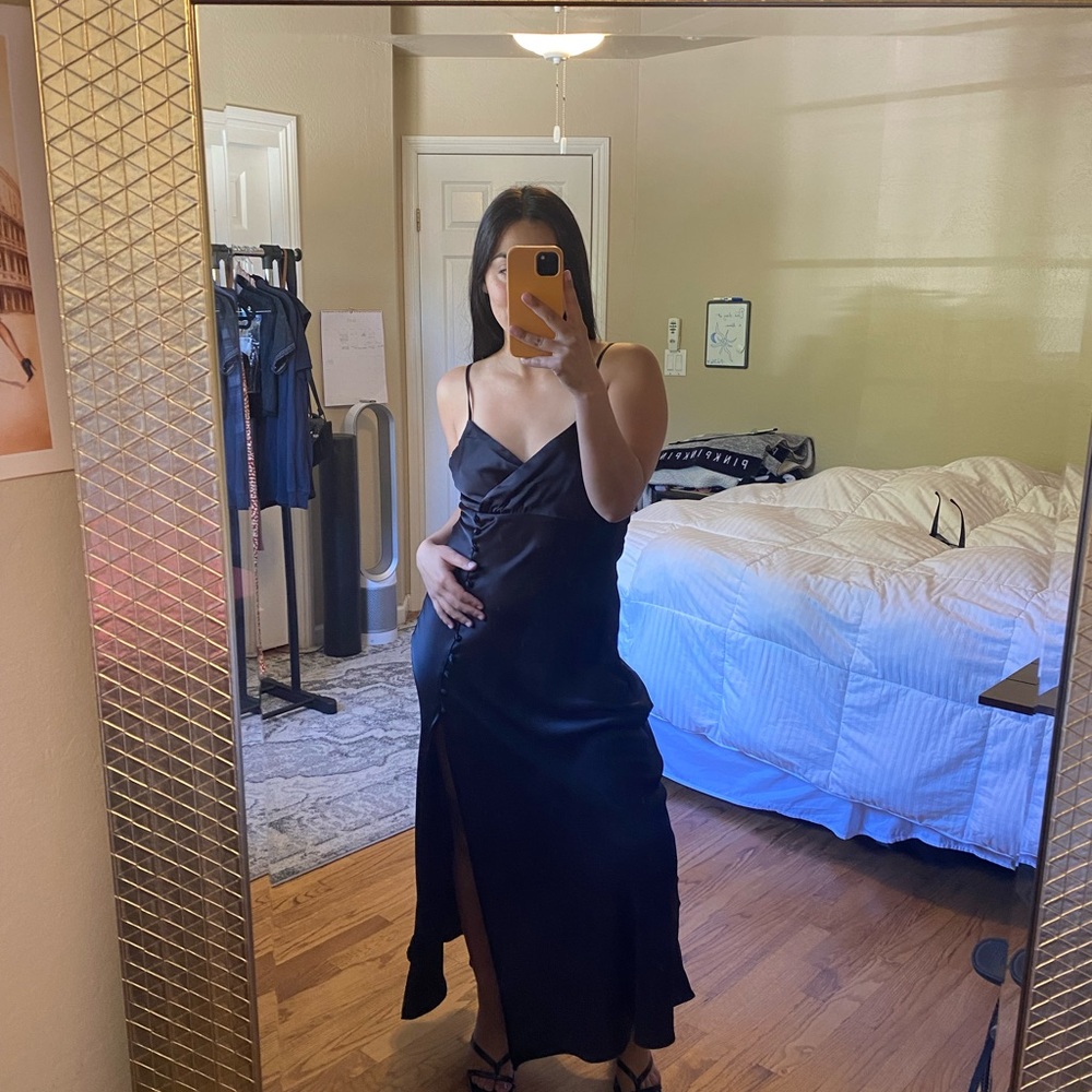 Zara black long dress size SMALL